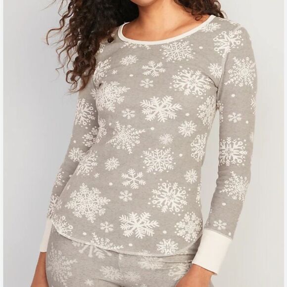 Snowflake Print Waffle Knit Shirt- TALL - Picture 1 of 6